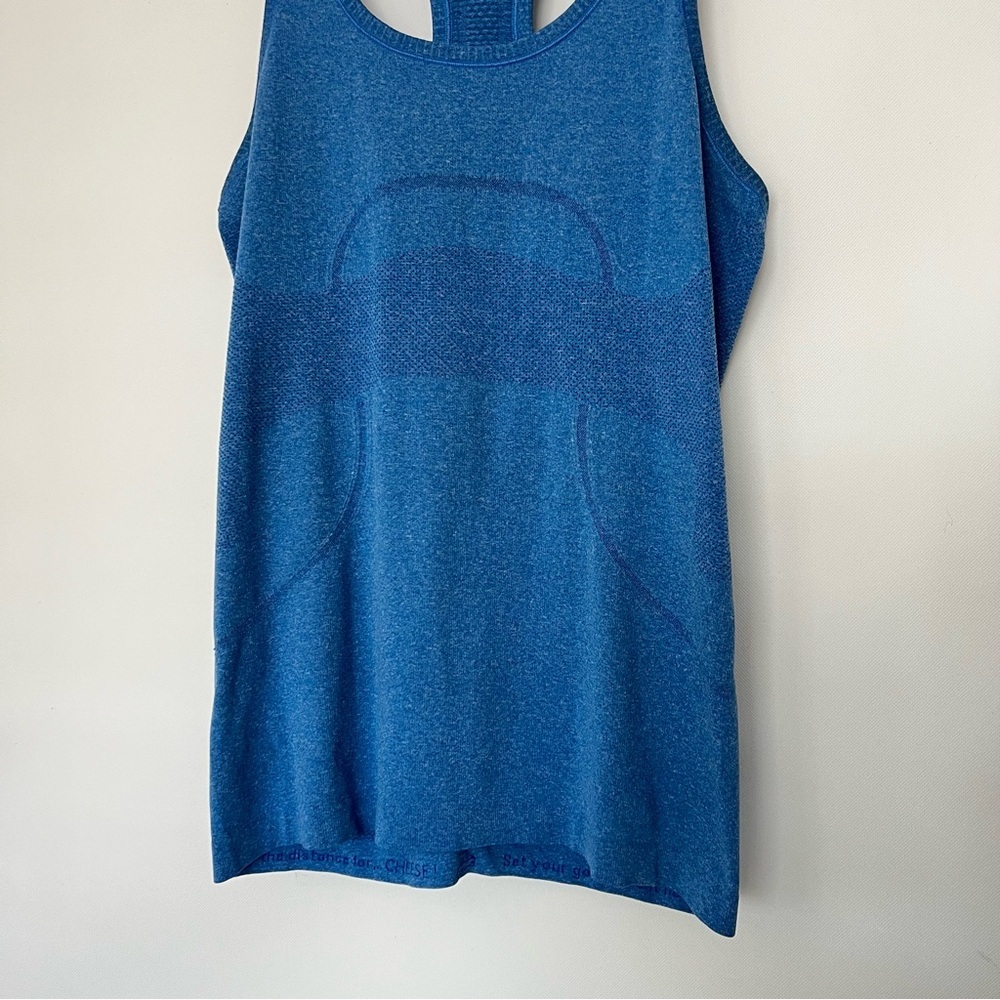 Lululemon Swiftly Tech Size 8 Heathered Light Blu… - image 5